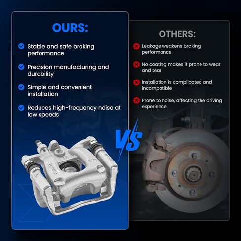 Rear Brake Caliper Assembly Replaces for 19B7434 19B7435, Compatible with Mazda 6 2016-2021 2.5L L4, GAS in Kuwait