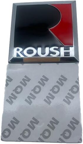 3D Large Metal ROUSH Letter Car Emblem Trunk Lid Sport Decal Car Badge Sticker ROUSH (Silver&Black&Red) in Saudi Arabia