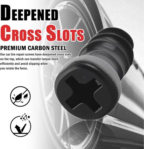 Turcee New 60PCS Car Screw in Tire Plugs,Self-Service Tire Repair Rubber Nail Kit Includes Screwdriver,Emergency Car Rubber Screw Tires Plugs for Tubeless Vacuum Tires in Saudi Arabia