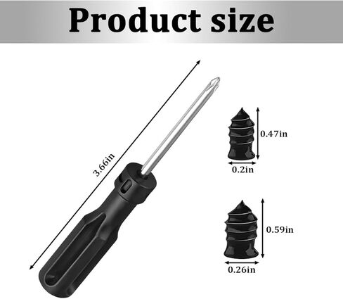 20PCS Car Tire Repair Nails Kit, 2 Sizes Self-Service Rubber Vacuum Tyre Screw in Plug with Screwdriver and Box, Spiral Automotive Fast Tire Repair Screw, Universal for Vehicles in Saudi Arabia
