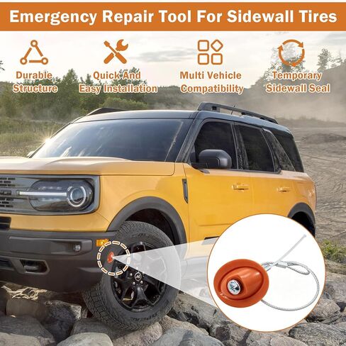 CG Sidewall Slug Tire Repair Kit Tire Puncture Repair Kit Portable Side Wall Slug Emergency Repairs Tool Fits for ATV UTV SXS Lawnmower Tractor Golf Cart and Snow Blower Tires (3pack in Saudi Arabia