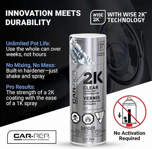 CAR-REP 2K Clear Headlight Restoration 11.6 oz in Saudi Arabia