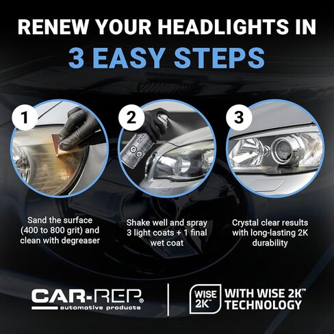CAR-REP 2K Clear Headlight Restoration 11.6 oz in Saudi Arabia
