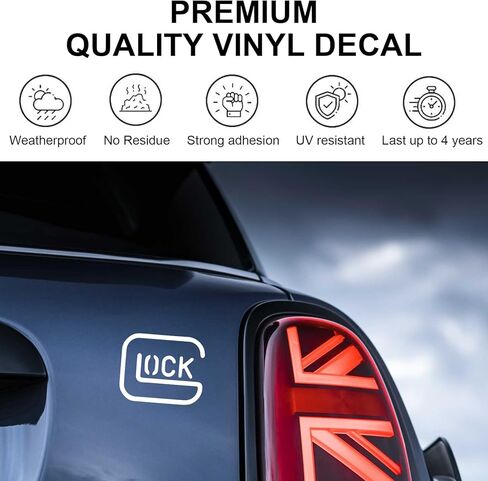 8 Pack Glock Pistol Vinyl Decal Stickers & Decals for Car, Truck, Locker, Mailbox, Fridge, Water Bottle, Flask, Laptop in Saudi Arabia
