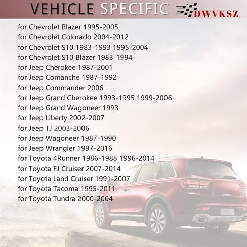 1x طقم تصليح عمود الدفع الأمامي استبدال لتويوتا تاكوما 3.4L 4WD 1995 1996 1997 1998 1999 2000 2001 2002 2003 2004، ل جيب جراند شيروكي 4.7L 4WD 1999 2000 2001 2002 2003 2004 2005 2006 in Kuwait