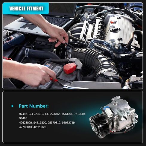 مكيف هواء ضاغط تيار متردد مع قابض مناسب لسيارة شيفروليه تراكس 2013-2021 سونيك 1.4L 2013-2020 مناسب لسيارة Buick Encore GX 1.2L 1.3L 2020 2021 Encore 1.4L 2013-2021 97495 CO 22301C CO 22301Z in Kuwait