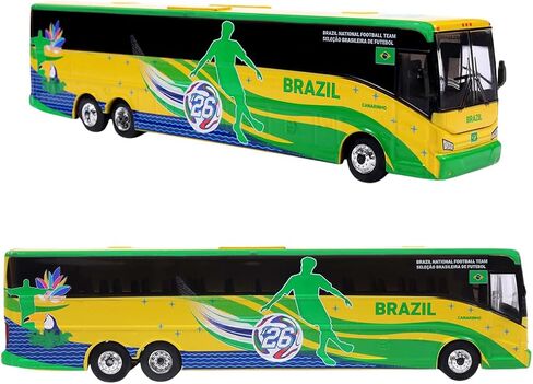 النسخ المتماثلة المميزة مدرب Van Hool CX-45: منتخب البرازيل لكأس العالم 1:87 (HO) نموذج حافلة مصبوبة in Kuwait