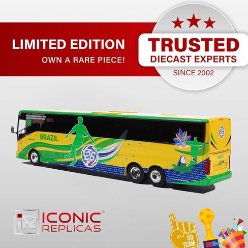 النسخ المتماثلة المميزة مدرب Van Hool CX-45: منتخب البرازيل لكأس العالم 1:87 (HO) نموذج حافلة مصبوبة in Kuwait