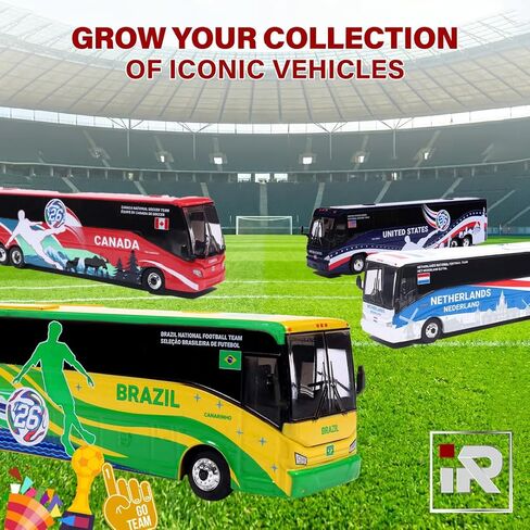 النسخ المتماثلة المميزة مدرب Van Hool CX-45: منتخب البرازيل لكأس العالم 1:87 (HO) نموذج حافلة مصبوبة in Kuwait