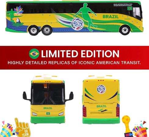النسخ المتماثلة المميزة مدرب Van Hool CX-45: منتخب البرازيل لكأس العالم 1:87 (HO) نموذج حافلة مصبوبة in Kuwait
