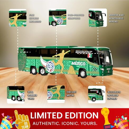 النسخ المتماثلة المميزة لـ Scania Touring HD Coach: كأس العالم المكسيك المنتخب الوطني 1:87 (HO) نموذج حافلة مصبوبة in Kuwait