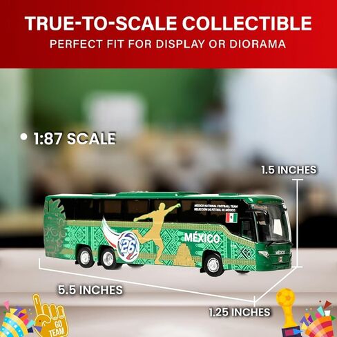 النسخ المتماثلة المميزة لـ Scania Touring HD Coach: كأس العالم المكسيك المنتخب الوطني 1:87 (HO) نموذج حافلة مصبوبة in Kuwait