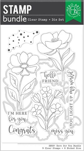 Spellbinders SB501 Hero Arts هنا من أجلك ختم وقص من مجموعة Blossoms & Birdsong in Kuwait
