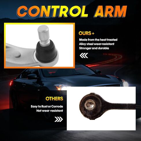 2 قطعة ذراع التحكم الأمامي السفلي LH & RH لـ 2015-2018 Nissan Altima، 2016-2023 Maxima، استبدال # K622839 K622838 in Kuwait