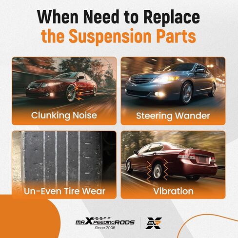 طقم تعليق أمامي 6 قطع من maxpeedingrods لسيارة Honda Accord 2013-2017، ذراع تحكم أمامي سفلي مع وصلات نهاية قضيب مفصل كروي سفلي، K642509 K642517 in Kuwait