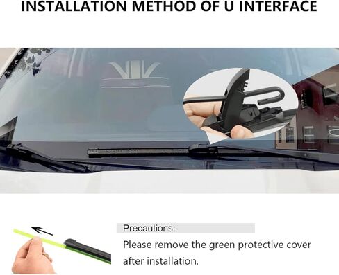 Replacement for Fiat 500 2011-2019 Silent Wipers -FAPIUO Front and Rear Windshield Wipers 24"+14"+12" Full Blade Set (3 Pack) U/J HOOK in Saudi Arabia