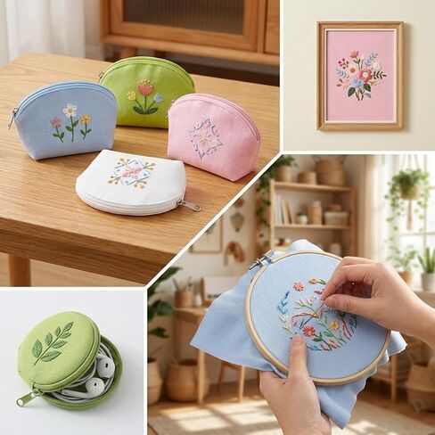 Linen Fabric, 8 Pcs Solid Color Needlework Embroidery Fabric Squares 10x10inch Embroidery Cloth Cross Stitch Fabrics for Garment Craft, Needle-Embroidery, DIY Decoration, Cross Stitch in Kuwait
