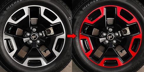 SlickMod Chrome Delete Blackout Vinyl Overlay for 2021-2022 Ford Bronco Sport 18" Wheel Rims (Satin Black) in Kuwait