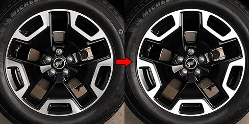 SlickMod Chrome Delete Blackout Vinyl Overlay for 2021-2022 Ford Bronco Sport 18" Wheel Rims (Satin Black) in Kuwait