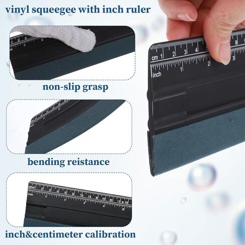 1 Pcs Squeegee for Vinyl Felt Squeegee with Suede Felt Edge Decal Squeegees Tool Tint Squeegees for Sign Making Wallpaper Window Tint Work 9.84×3.54inch in Saudi Arabia