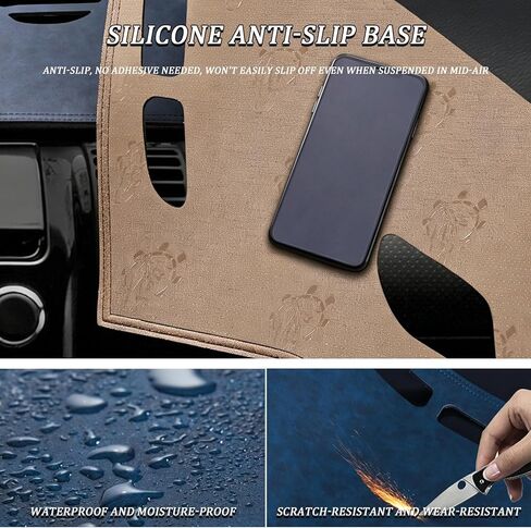 Anti-Glare Car Dashboard Cover for Chevrolet Equinox EV 2023-2026 (with HUD), Custom Fit Leather Dash Cover Mat, Heat Resistant Non-Slip Dashboard Protector for Car Truck SUV,D in Saudi Arabia