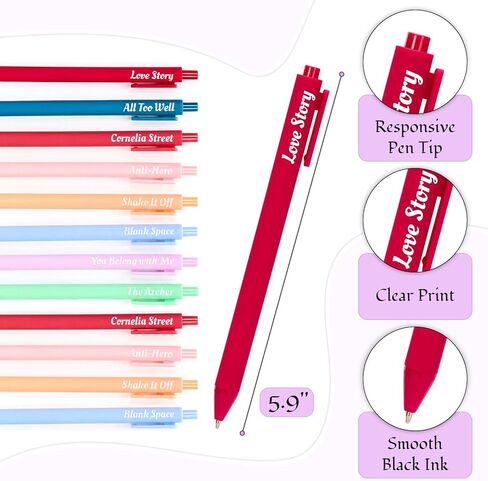 12 Set Singer Sticky Notes with Cute Music-Inspired Gel Pens, Era’s Singer Self Stick Notes Memo Pads for Home School Birthday Party Favors Gifts Office Supplies for Music Fans in Saudi Arabia
