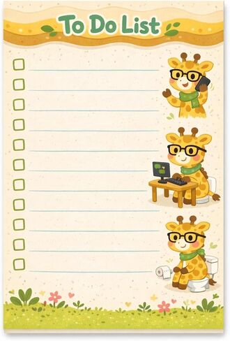 Giraffe Gifts – 4x6 Sticky Notes, 50 Sheets Notepad with Cute Giraffes, Birthday Gifts for Men, Women, Office Coworker, Friend in Saudi Arabia