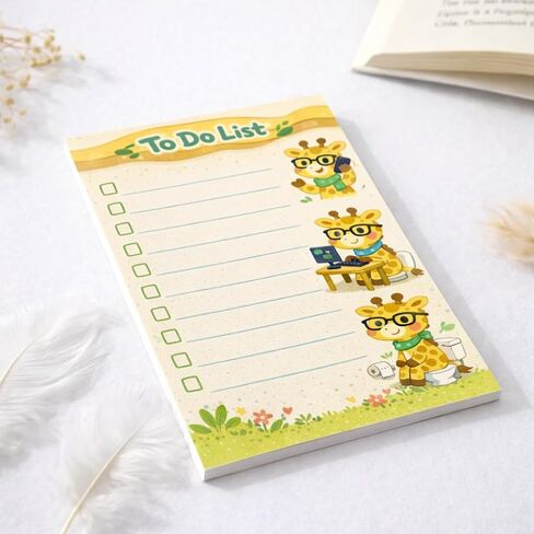 Giraffe Gifts – 4x6 Sticky Notes, 50 Sheets Notepad with Cute Giraffes, Birthday Gifts for Men, Women, Office Coworker, Friend in Saudi Arabia