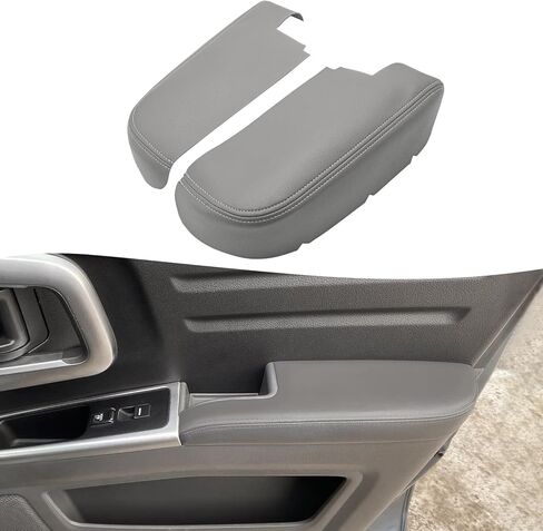 غطاء مسند ذراع للوحة الباب الأمامي KBH لسيارة Honda Ridgeline 2006 2007 2008 2009 2010 2011 2012 2013 2014، تنجيد من جلد البولي يوريثان، مضاد للخدش، رمادي in Kuwait