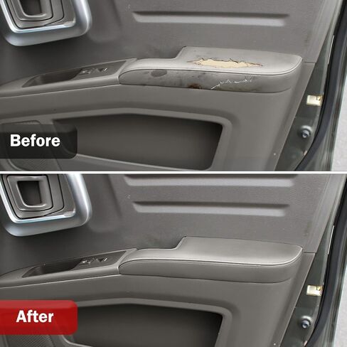 غطاء مسند ذراع للوحة الباب الأمامي KBH لسيارة Honda Ridgeline 2006 2007 2008 2009 2010 2011 2012 2013 2014، تنجيد من جلد البولي يوريثان، مضاد للخدش، رمادي in Kuwait