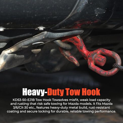 KD53-50-EJ1B Maz da Tow Hook Compatible with Mazda 3 6 CX-3 CX-5 CX-30 CX-9 CX-50 MX-5 MX-30 Front Bumper Assembly for Roadside Recovery in Kuwait