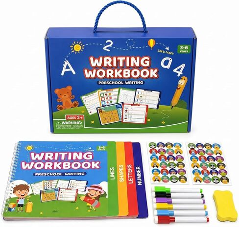 Handwriting Practice Writing Workbook for Kids Ages 3-6, Montessori Educational Learning Activities Book for Toddlers 3-6 Year Olds in Saudi Arabia