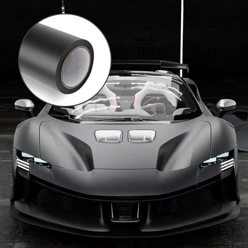 50FT X 5FT Matte Black Car Vinyl Wrap - Air Release Technology, Self - Healing, UV Resistant, Scratch Protection, Easy Install for Cars/Trucks/SUVs in Saudi Arabia