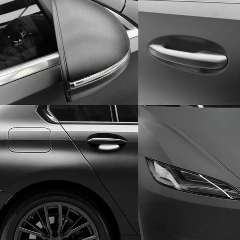 50FT X 5FT Matte Black Car Vinyl Wrap - Air Release Technology, Self - Healing, UV Resistant, Scratch Protection, Easy Install for Cars/Trucks/SUVs in Saudi Arabia