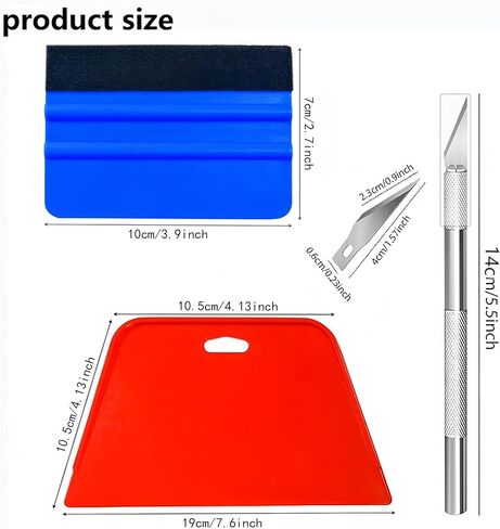 Vinyl Wrap Tool Kit, Car Wrap Tools 4PCS Set Smoothing Kit for Applying Peel, Stick Wallpaper and Car Wrap in Kuwait