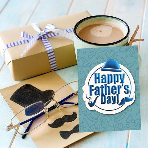 WorldBazaar Bulk Fathers Day Cards with Envelopes 24 Pack Embossed Father’s Day Gift Card Gold Foil Best Dad Ever Cards Blank Inside in Kuwait