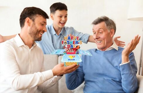 Father's Day Pop Up Card, 3D Toolbox Design Father's Day Greeting Card with Envelope, Handmade 3D Pop Up Greeting Card for Dad Grandpa Husband, Perfect Keepsake Gift for Dad from Daughter Son in Saudi Arabia