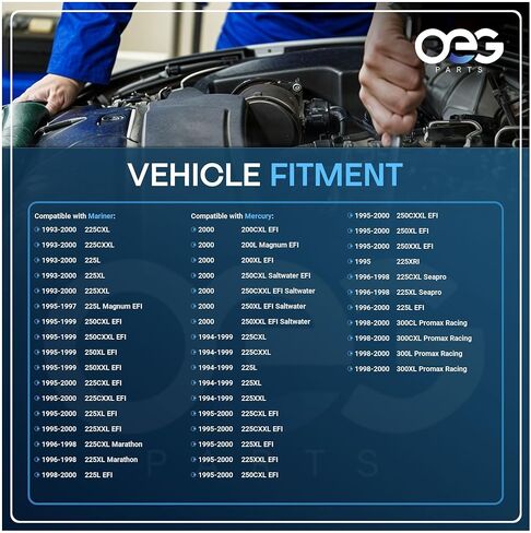 قطع غيار OEG بداية جديدة متوافقة مع Mariner 225CXL 225CXXL 225L 225XL 225XXL 1993-2000، 225CXL 225XL Marathon 1996-1998; ميركوري 300CL 300CXL 300L 300XL بروماكس ريسينغ 1998-2000 50-818445-5 MOT3011 in Kuwait