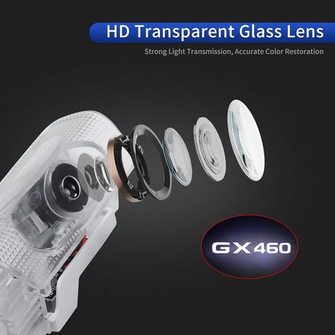 Car Door Welcome Projection Lamp Suitable for 2010-2023 Version of Lexus GX460 Led Lens Door Automatic Induction Lamp Internal Modification lexus gx460 accessories (4 Pieces) in Saudi Arabia