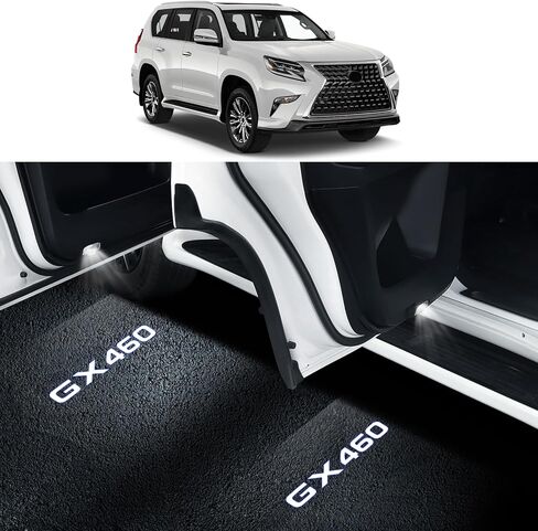 Car Door Welcome Projection Lamp Suitable for 2010-2023 Version of Lexus GX460 Led Lens Door Automatic Induction Lamp Internal Modification lexus gx460 accessories (4 Pieces) in Saudi Arabia