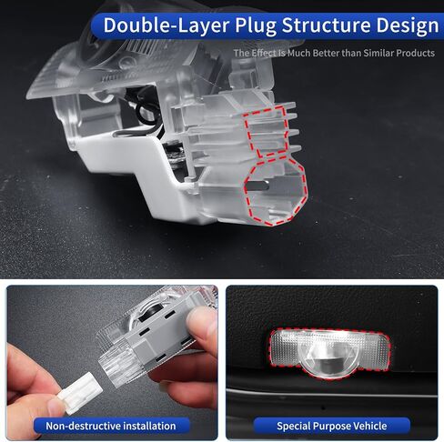 Car Door Welcome Projection Lamp Suitable for 2010-2023 Version of Lexus GX460 Led Lens Door Automatic Induction Lamp Internal Modification lexus gx460 accessories (4 Pieces) in Saudi Arabia