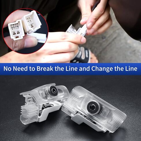Car Door Welcome Projection Lamp Suitable for 2010-2023 Version of Lexus GX460 Led Lens Door Automatic Induction Lamp Internal Modification lexus gx460 accessories (4 Pieces) in Saudi Arabia
