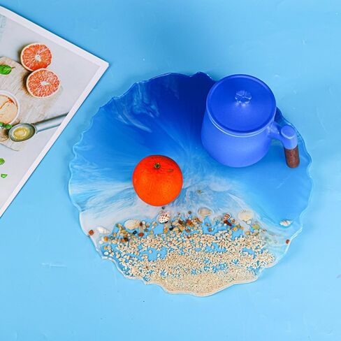 13 inches Large Silicone Tray Mold, Big Geode Silicone Mold, Irregular Edges Rolling Tray Mold for Jewerly Holder Home Decor (13inch) in Saudi Arabia