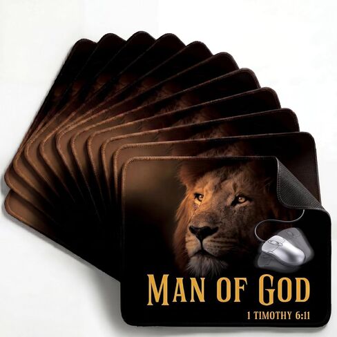 Xuhal 20 Pcs Man of God Gifts Mouse Pads Bulk for Fathers Day Church Office Party Favors Christian Mousepads for Men Employees Coworker Dad Pastor (Man of God) in Kuwait