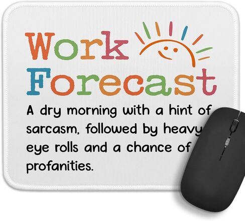 لوحة ماوس ذات حافة مخيطة ومضادة للانزلاق ومضحكة وساحرة من Work Forecast، لأجهزة الكمبيوتر اللاسلكية التي تعمل بالماوس والمكتب والمنزل، هدية فكاهة للمكتب لرئيس الموظفين والزملاء والأصدقاء in Kuwait