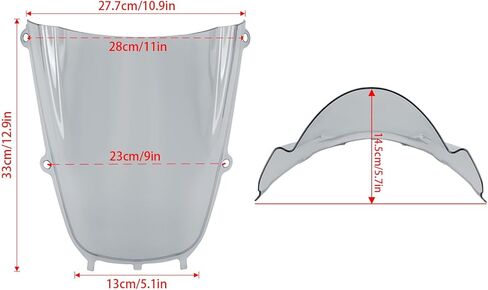 Motorcycle Windscreen Windshield Replacement for Yamaha YZFR9 YZF R9 2025 2026 PC Windscreen Double Bubble (Black) in Kuwait