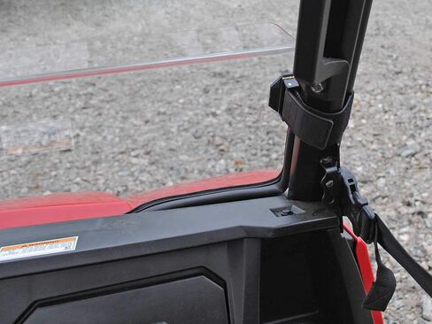 SuperATV Scratch Resistant Half Windshield for 2017+ Polaris Ranger Midsize 500 (See Fitment), XR Optic Hard Coating, 1/4" Polycarbonate 250x Stronger than Glass, USA Made in Kuwait