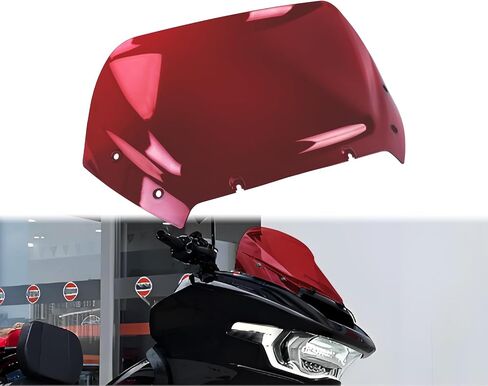 الزجاج الأمامي للدراجة النارية مقاس 10 بوصات من الزجاج الأمامي للرياح يناسب Harley Touring Road Glide FLTRX CVO FLTRXSE 2023-Up، Road Glide ST FLTRXSTSE 2024-Up، أحمر in Kuwait