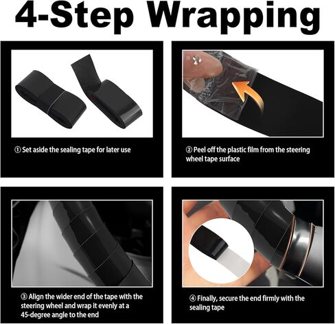 2PCS PU Leather Steering Wheel Wrap Tape,2026 New Car Steering Wheel Tape for Comfort & Protection,Universal Car Wheels Cover Cars Interior Accessories for Most Vehicles in Kuwait