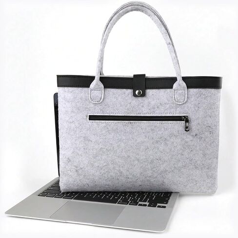 Felt Laptop Sleeve with Handle for Laptop, Minimalist Felt Computer Case for Women, Lightweight Portable Laptop Tote in Kuwait